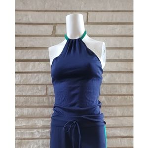 Ralph Lauren Black Label Navy Silk Halter Cami